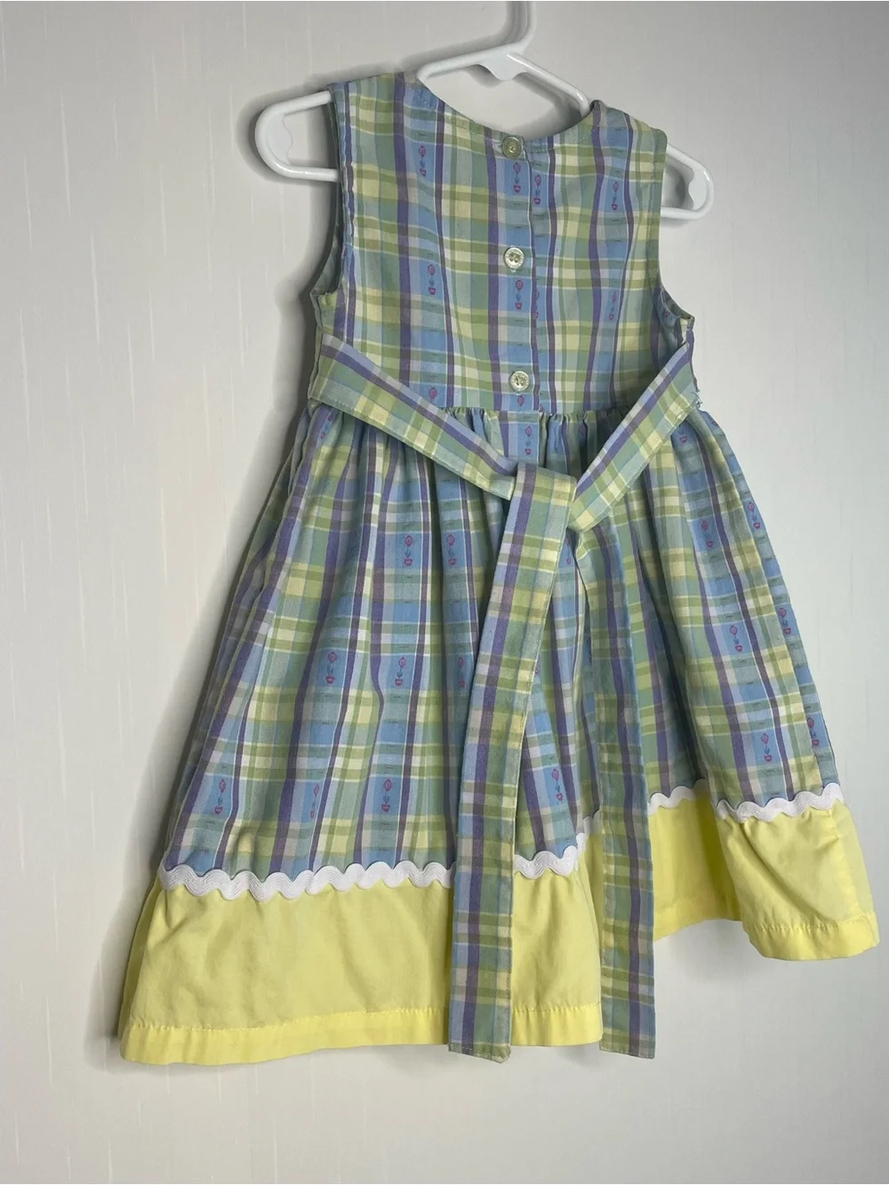 Blueberi Boulevard Plaid Easter Spring Dress Embroidery 2009 Girl 3T